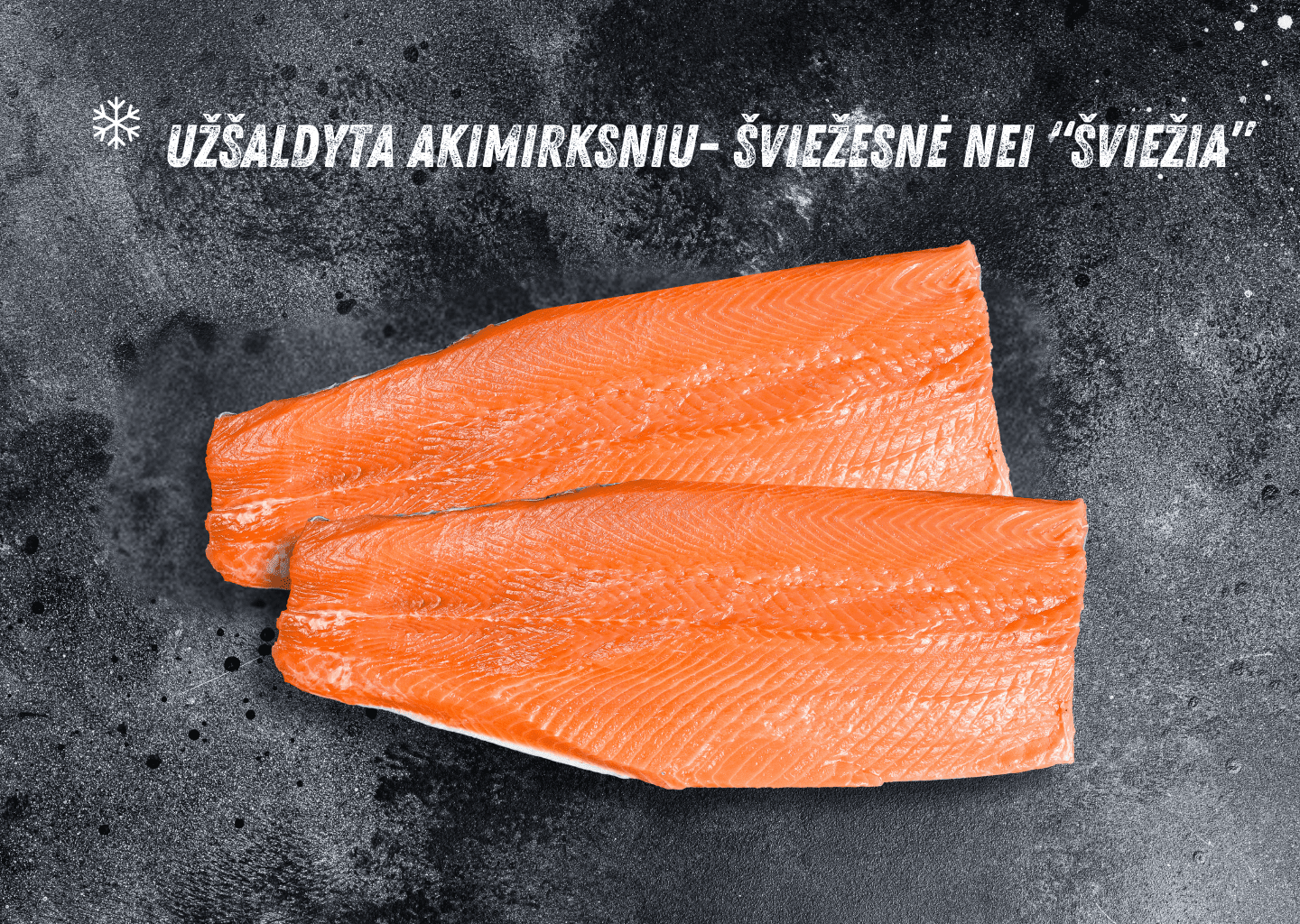 Šaldyta vakuumuota Arktinės palijos filė su oda (lot.Salvelinus Alpinus)